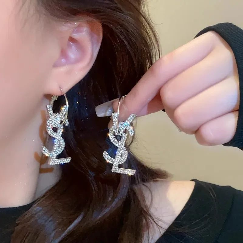 Gold Color Matte Texture Earrings