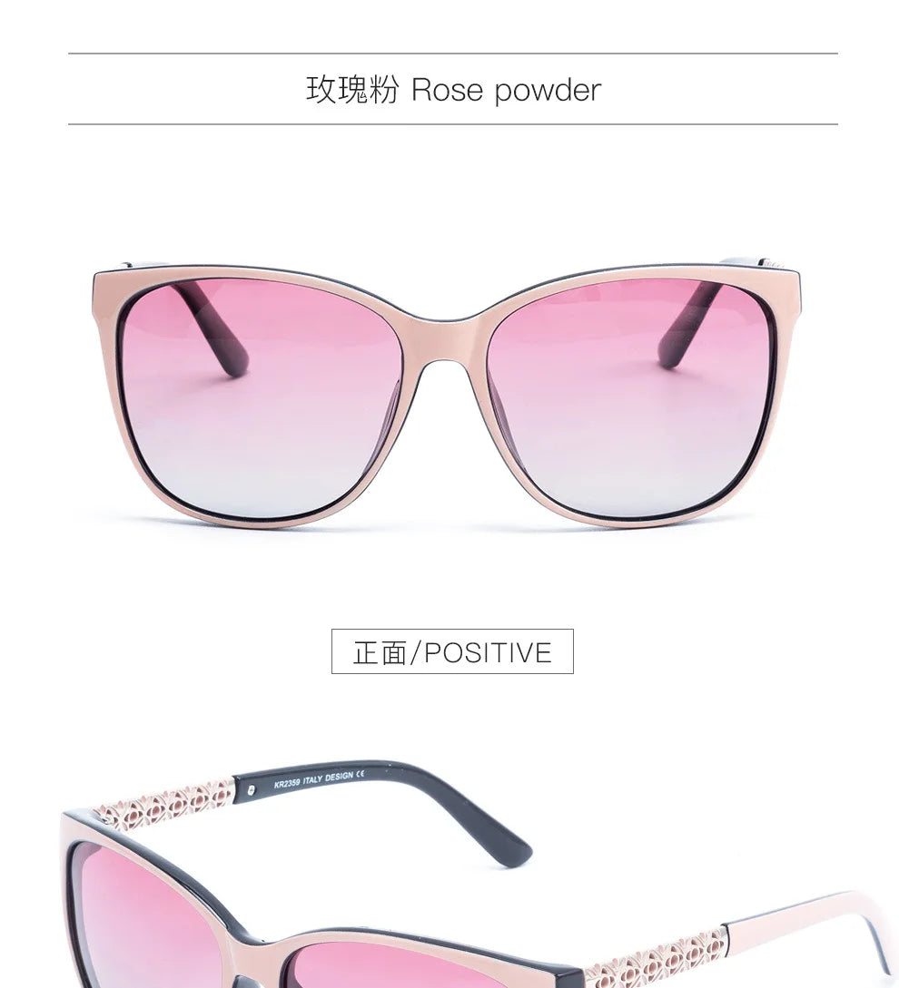 New Fashion TR Memory Frame Polarizing Women Sunglasses