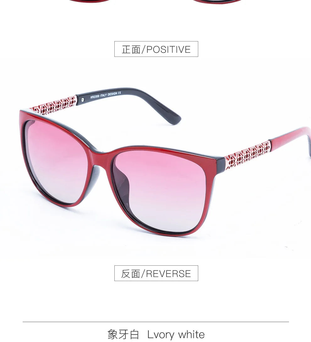 New Fashion TR Memory Frame Polarizing Women Sunglasses