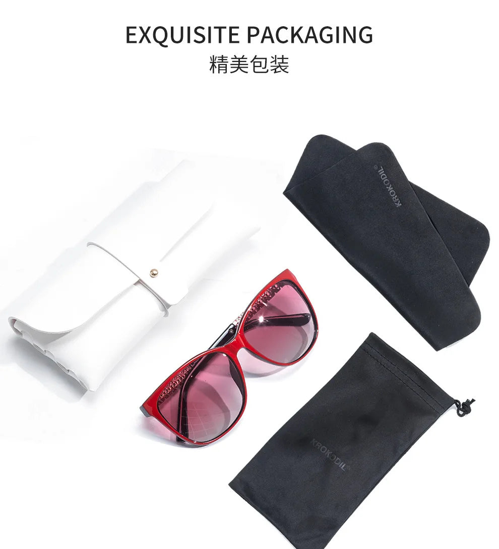 New Fashion TR Memory Frame Polarizing Women Sunglasses