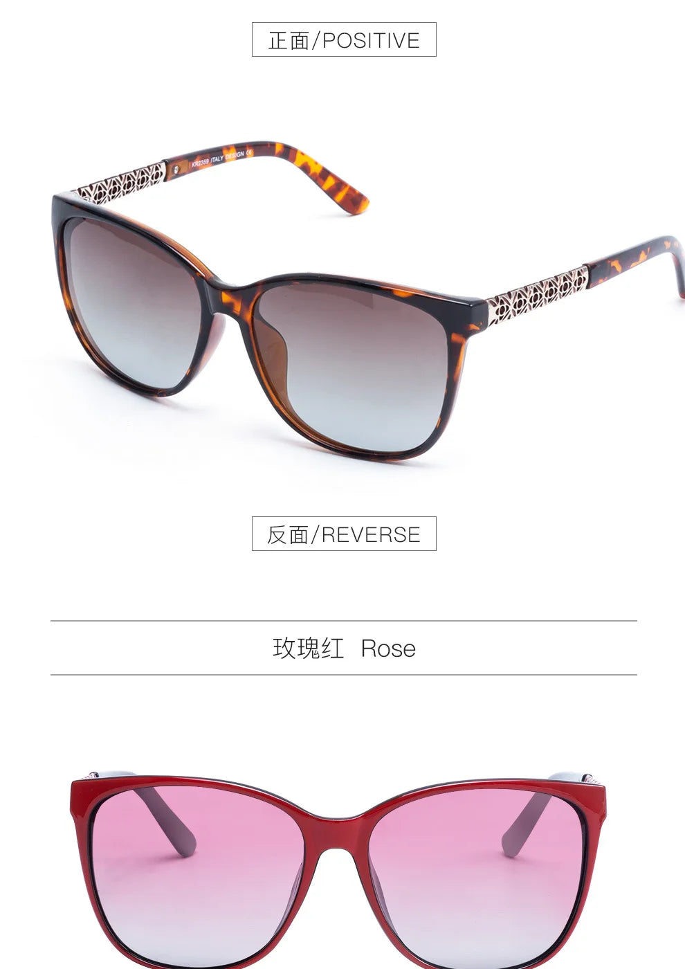 New Fashion TR Memory Frame Polarizing Women Sunglasses