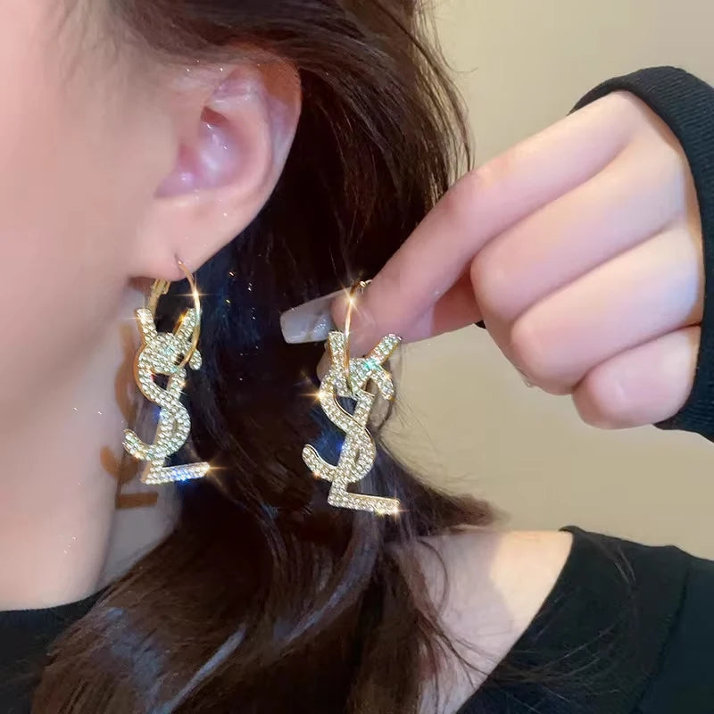 Gold Color Matte Texture Earrings
