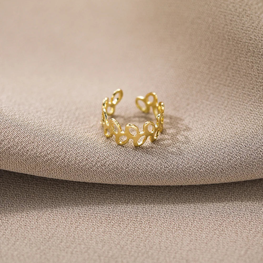 5Pcs/Lot Gold Color Leaves Non-Piercing Ear Cuff