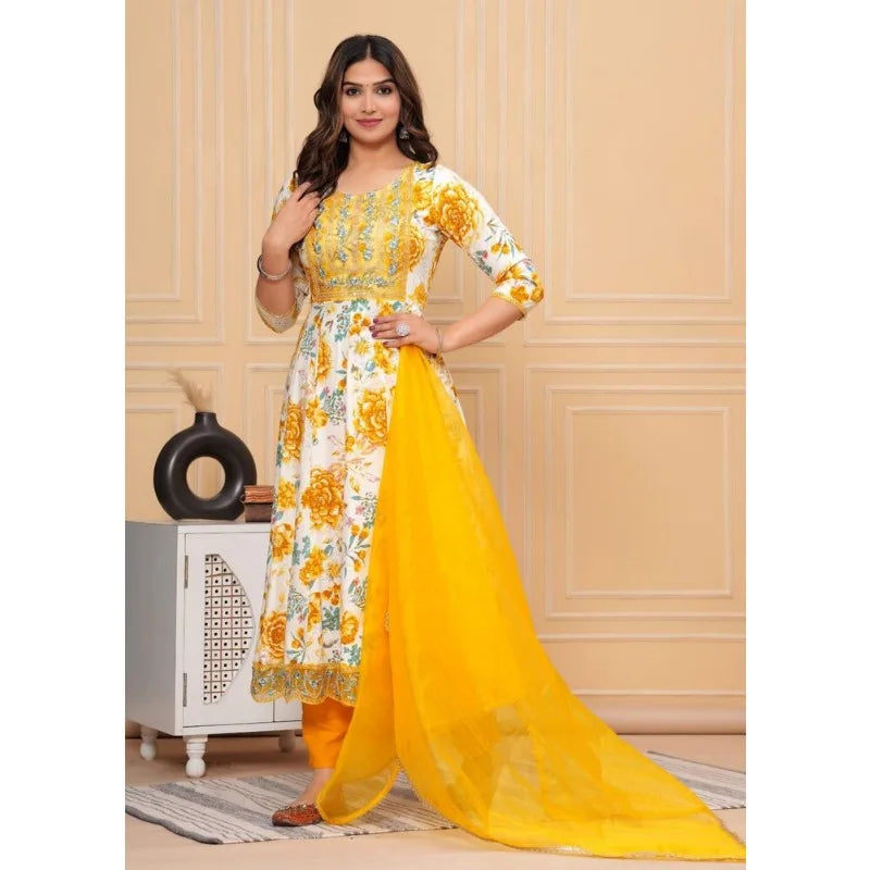 Partywear Long Anarkali Salwar Set