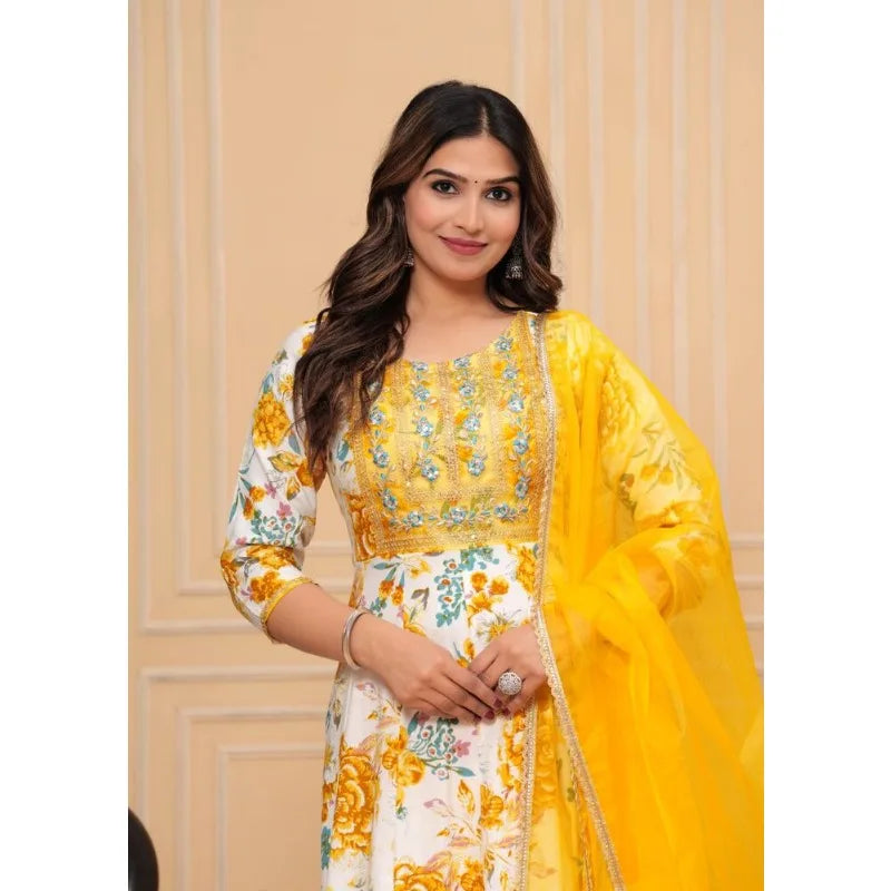 Partywear Long Anarkali Salwar Set