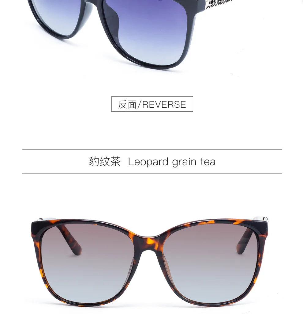 New Fashion TR Memory Frame Polarizing Women Sunglasses
