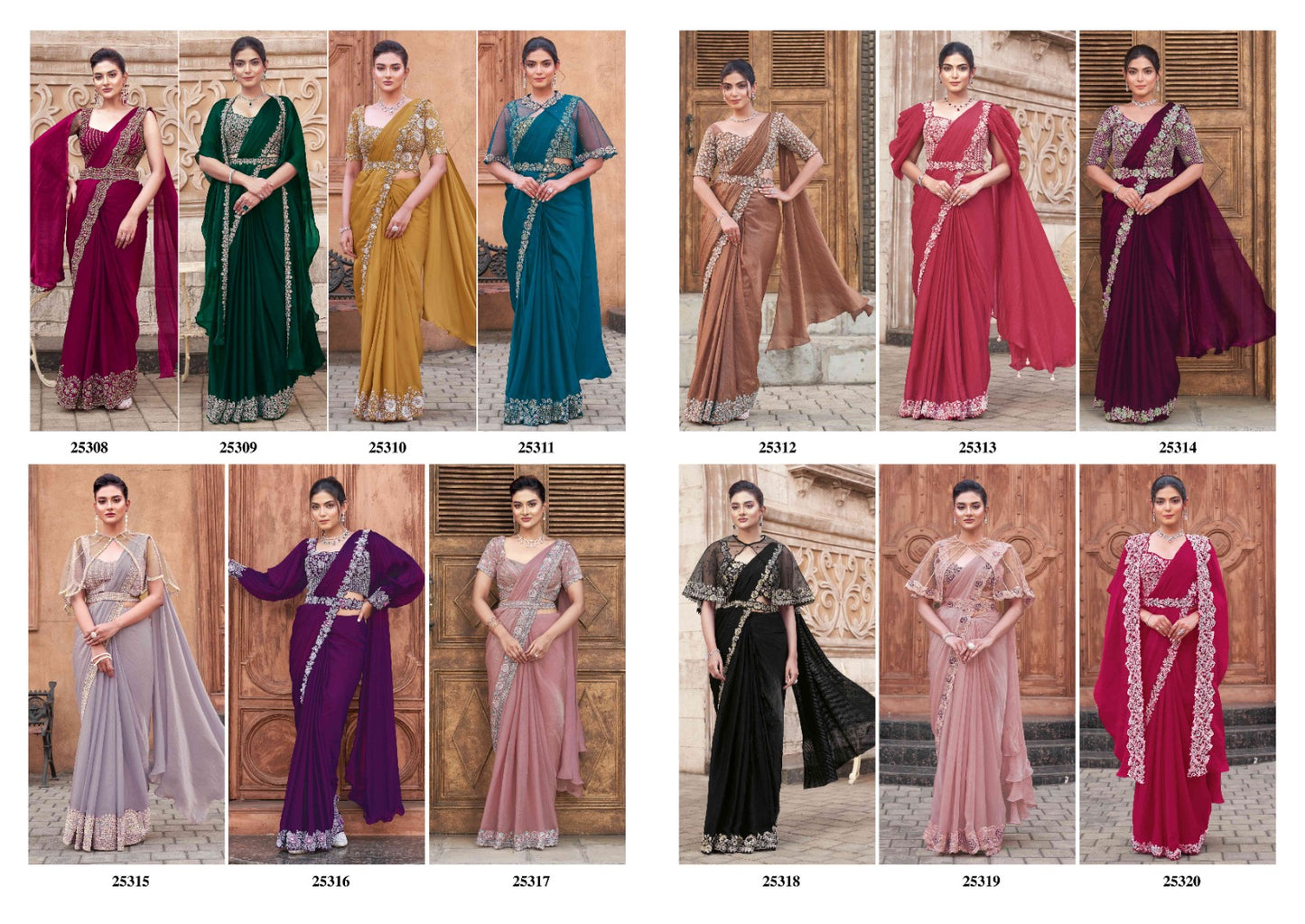 Embroidery Work Fancy Lace ready to Wear Saree