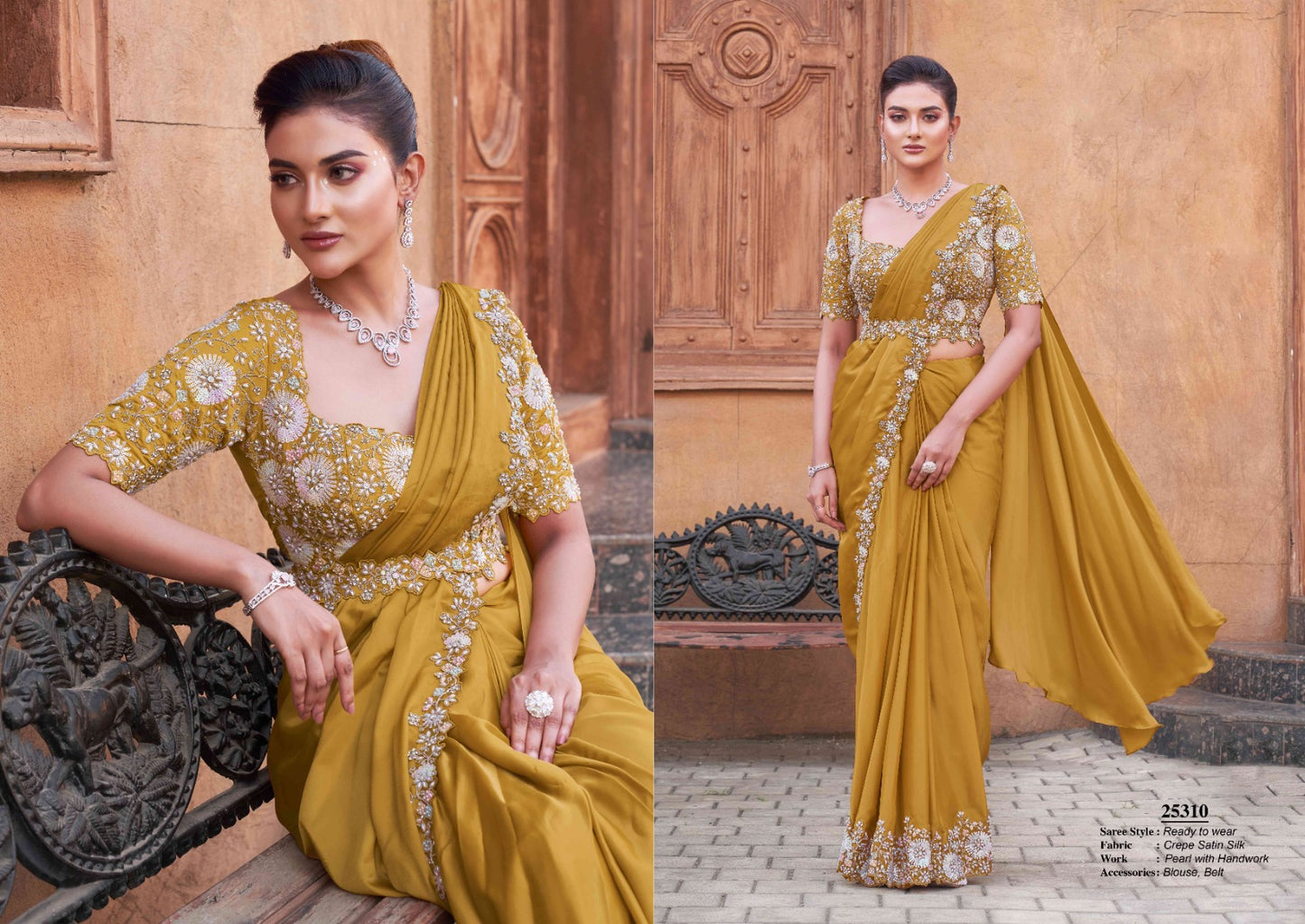 Embroidery Work Fancy Lace ready to Wear Saree