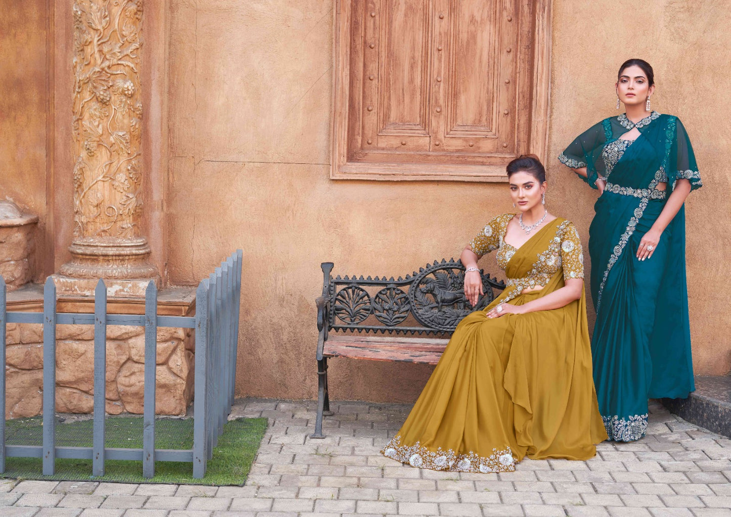 Embroidery Work Fancy Lace ready to Wear Saree