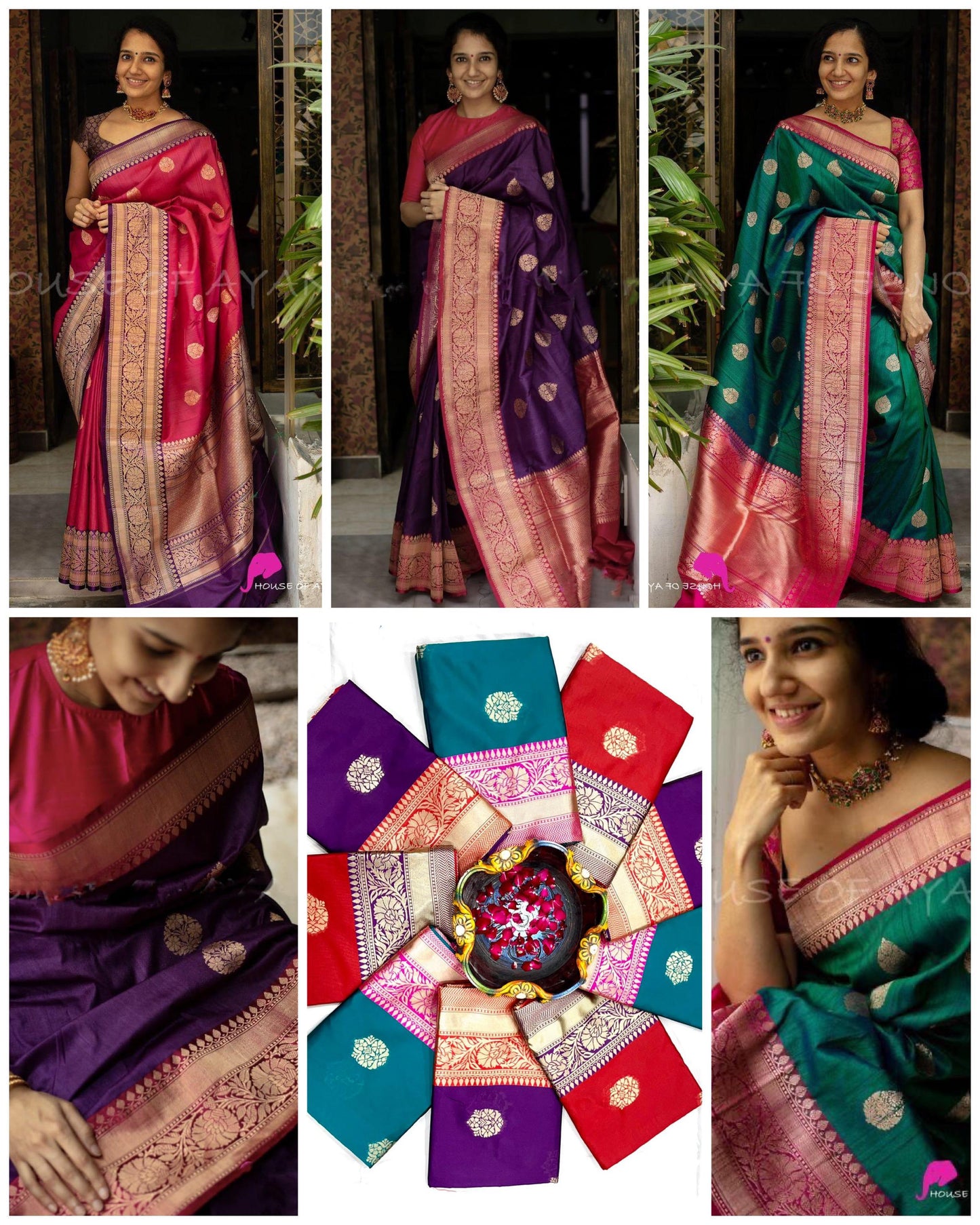 Jacquard Soft Lichi Silk Saree With Beautiful Rich Pallu