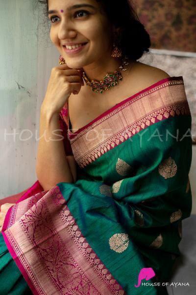 Jacquard Soft Lichi Silk Saree With Beautiful Rich Pallu