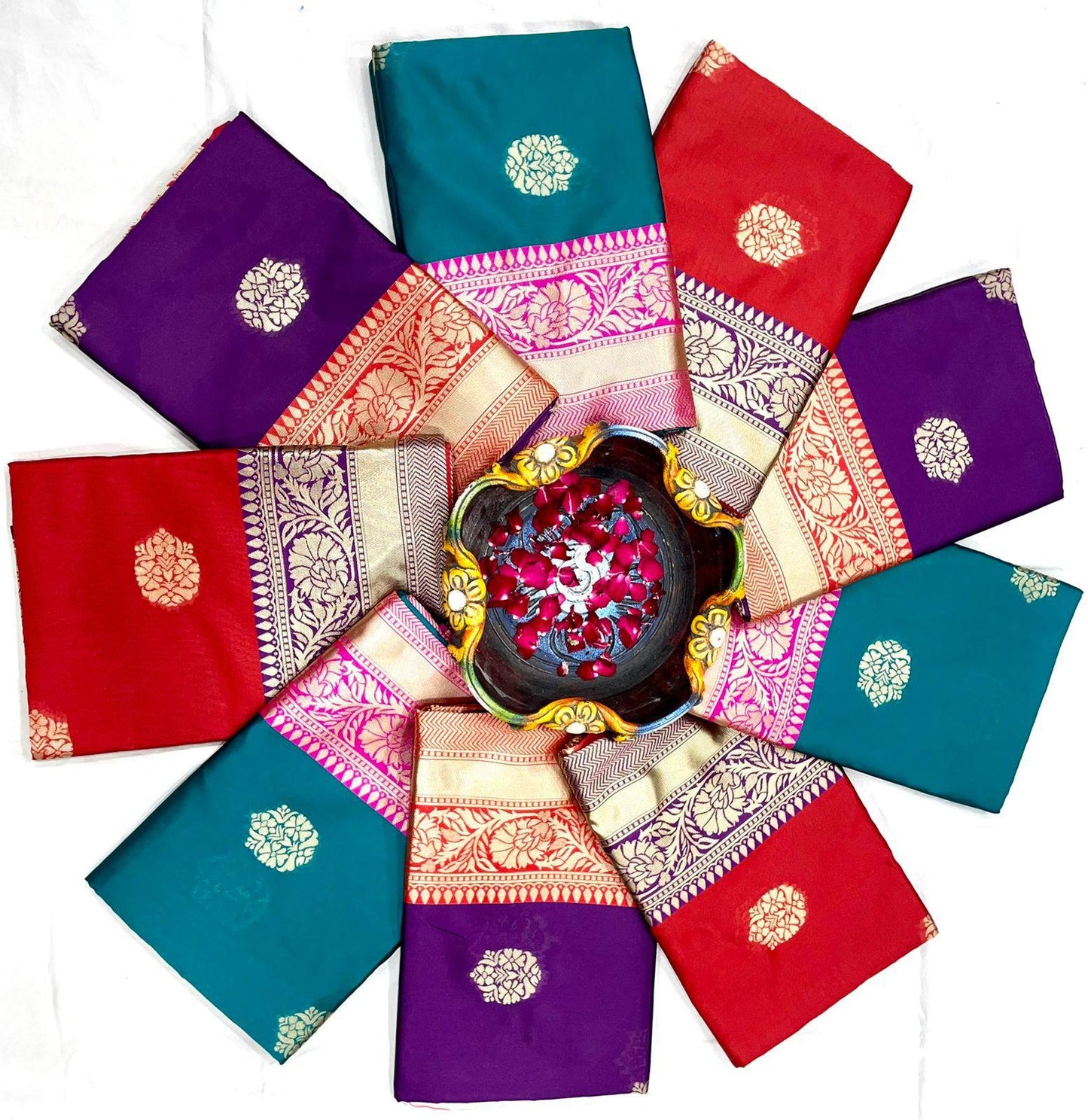 Jacquard Soft Lichi Silk Saree With Beautiful Rich Pallu