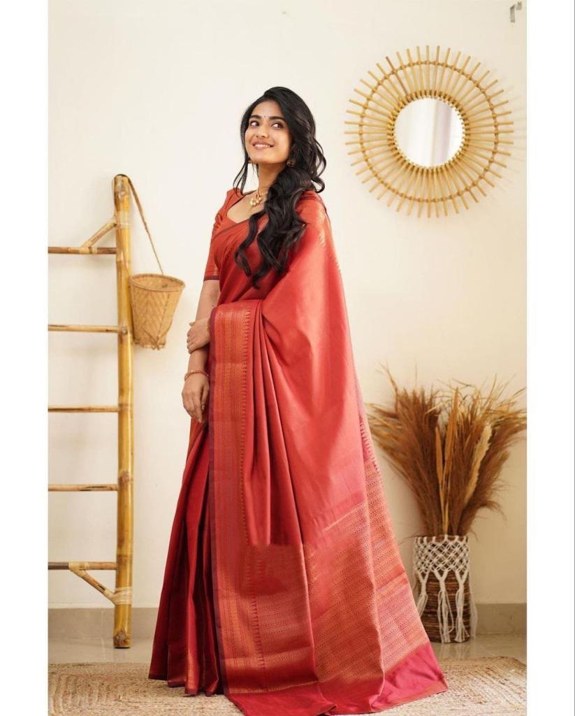 Party Wear Jacquard Soft Lichi Silk Saree With Beautiful Rich Pallu