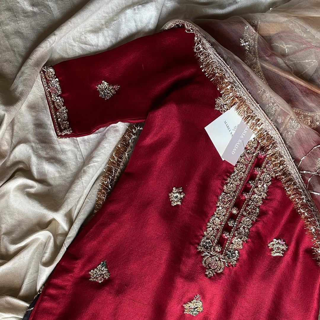 Designer Embroidery Work Palazzo Suit