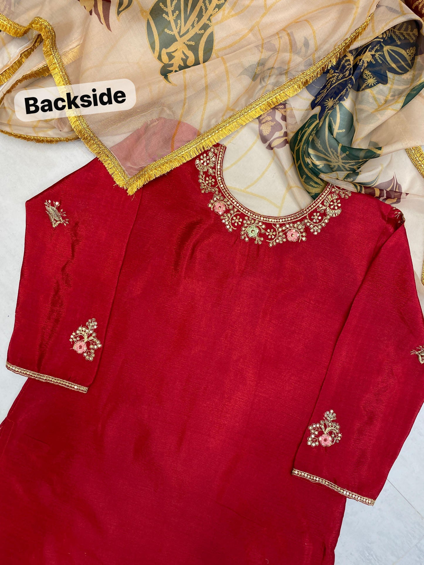 Designer Embroidery Work Palazzo Suit