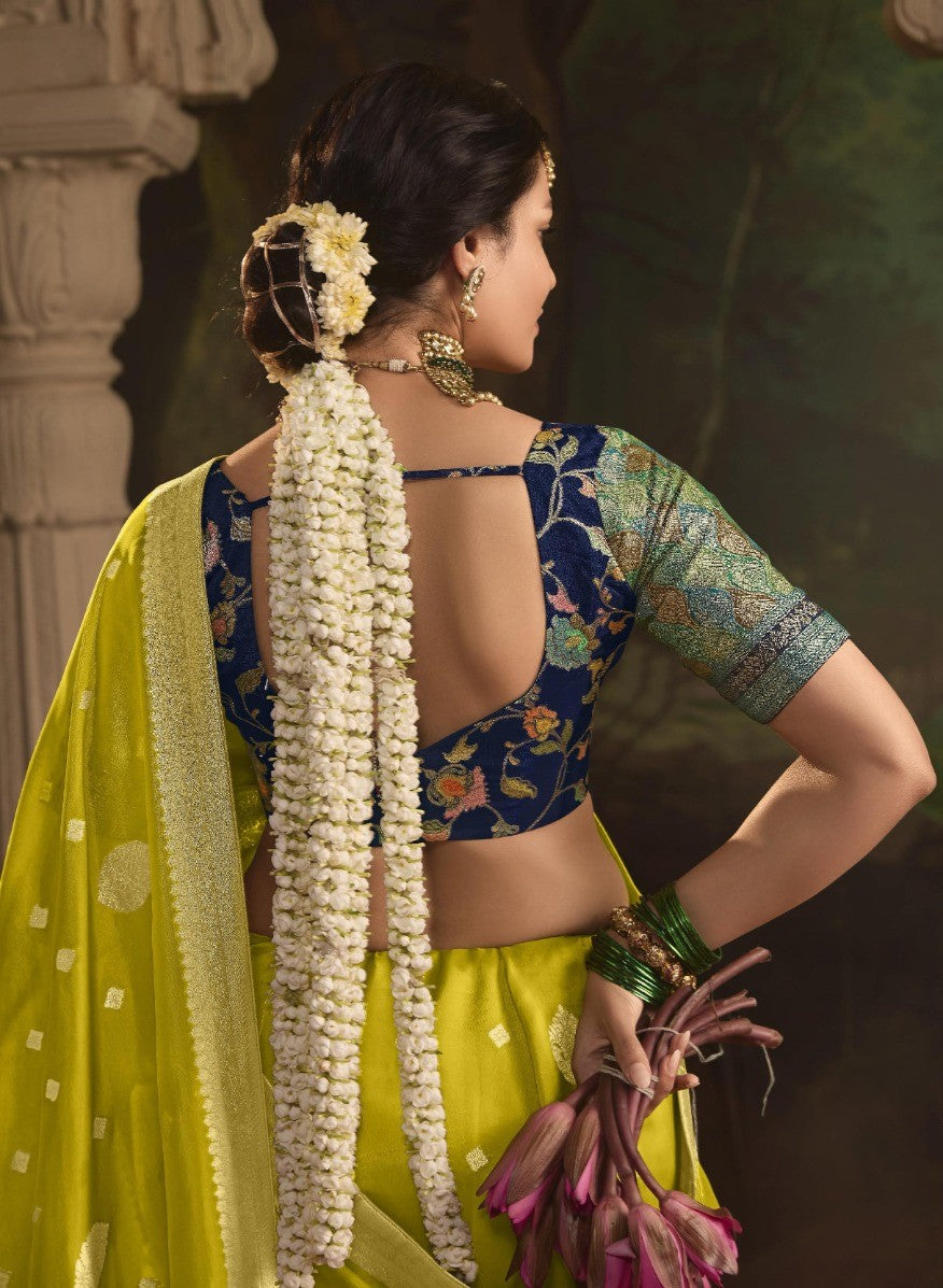 Pure Crepe Dola Silk with Zari Weaving & Unique Tassels Saree