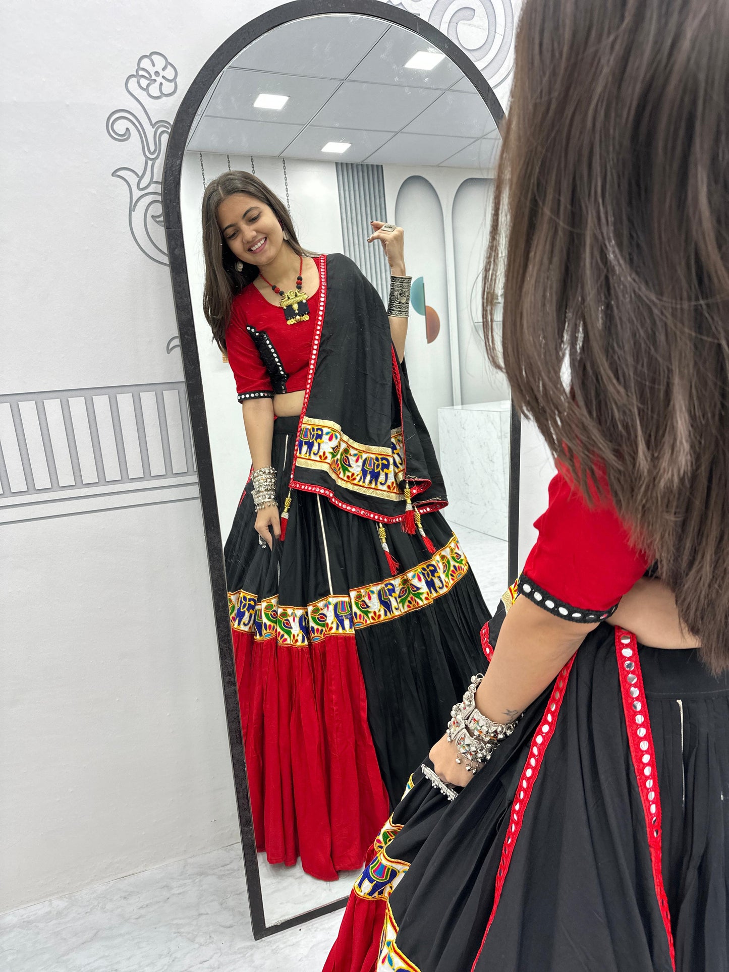 Pure Cotton Lehenga Choli with Gamathi Work