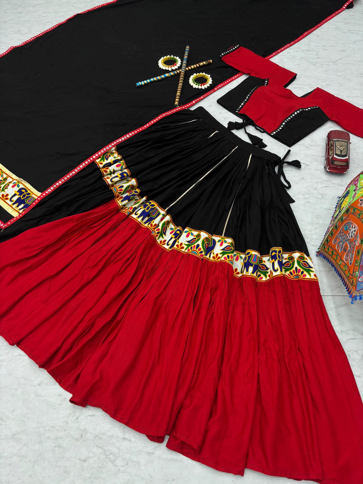 Pure Cotton Lehenga Choli with Gamathi Work