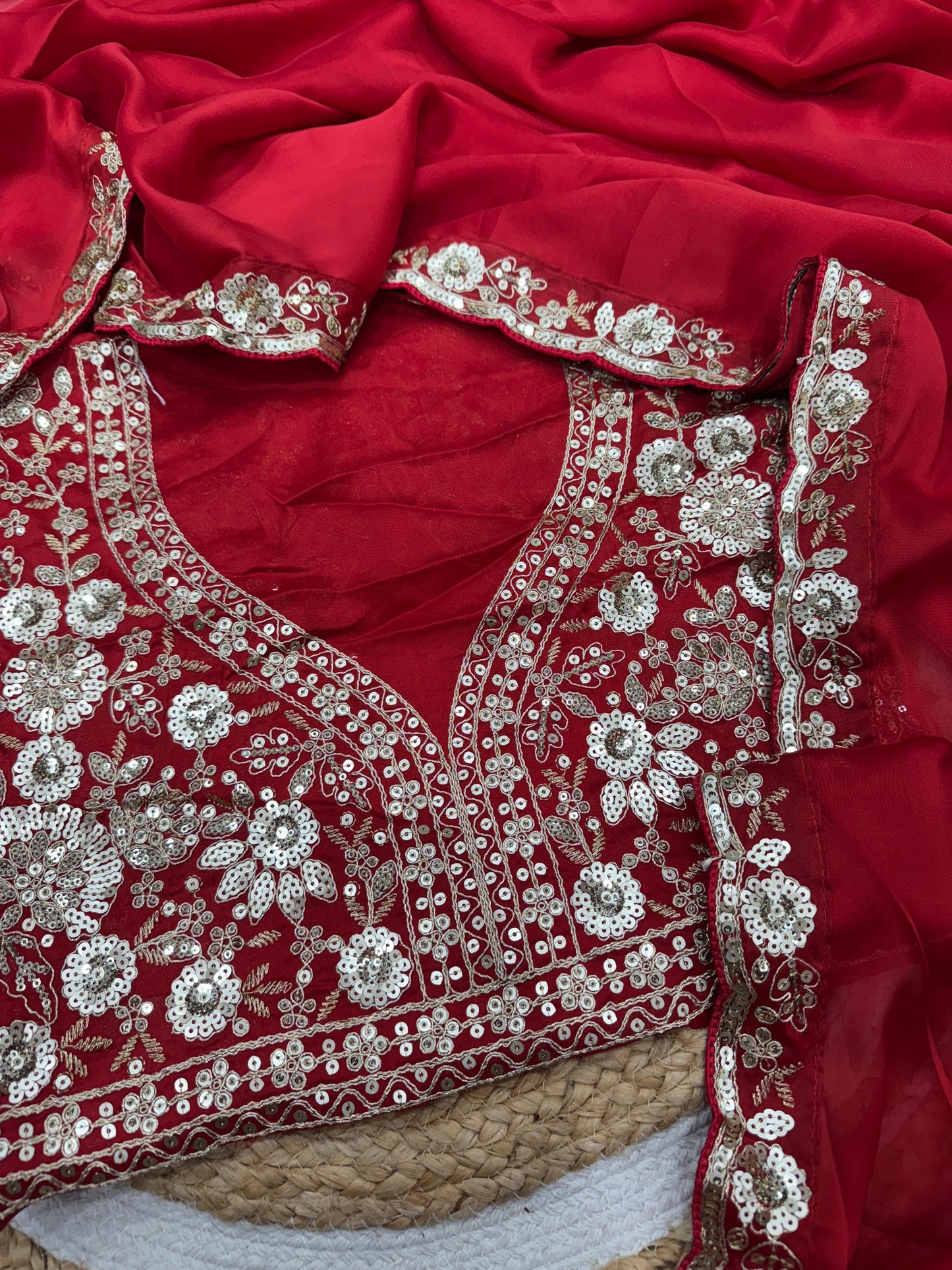 Soft Rangoli Silk Saree with Sequin Embroidery Hand Stone Work Fancy Latkan Lace Border