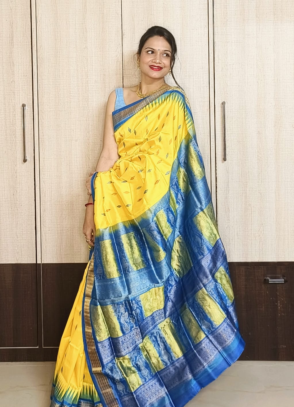 Odisha Sambalpuri Half Tissue Bandha Silk Saree