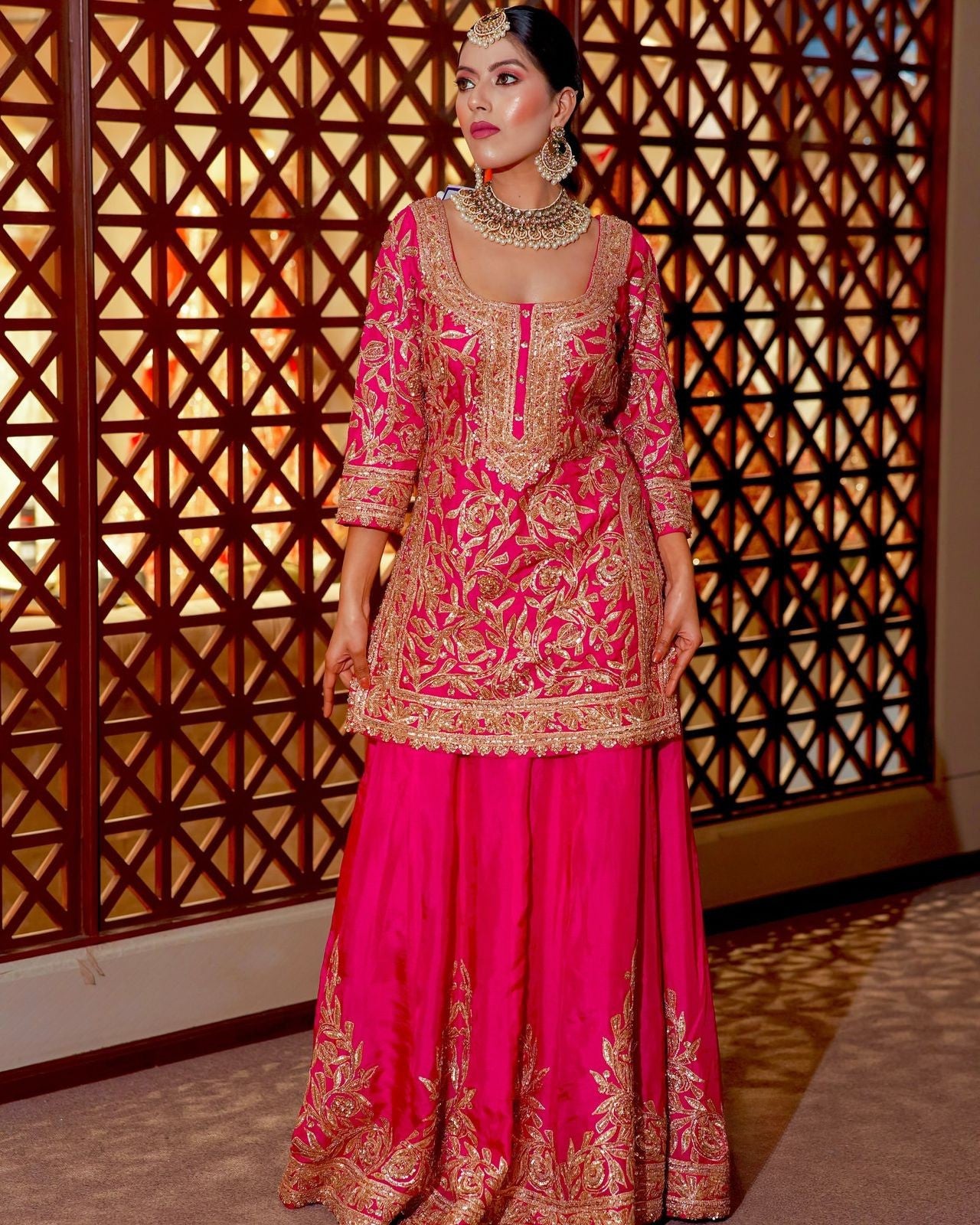 Heavy Embroidered Sequins Lehenga Choli With Four Side Lace Border Dupatta