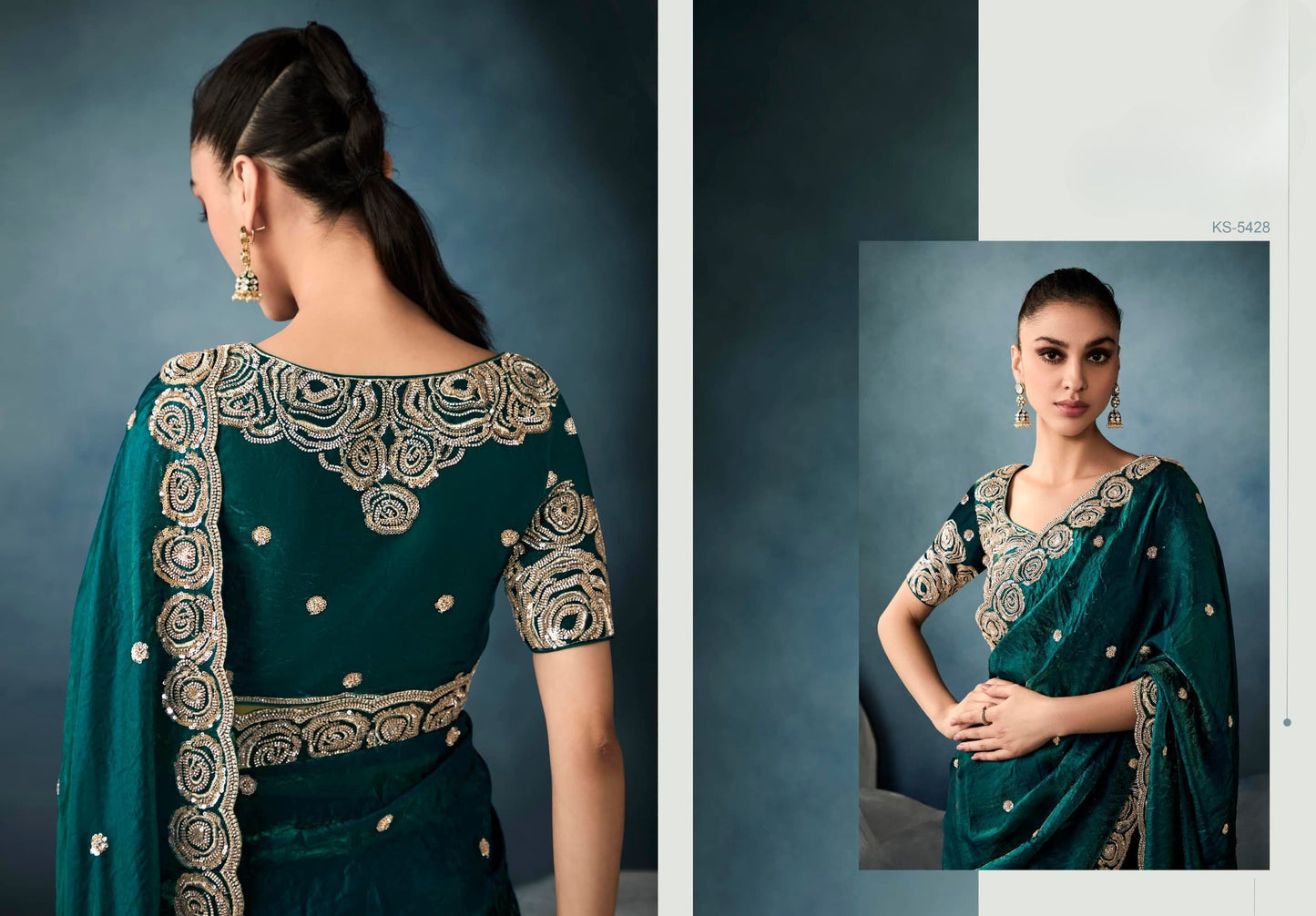 Fancy Party Wear Embroidery Saree