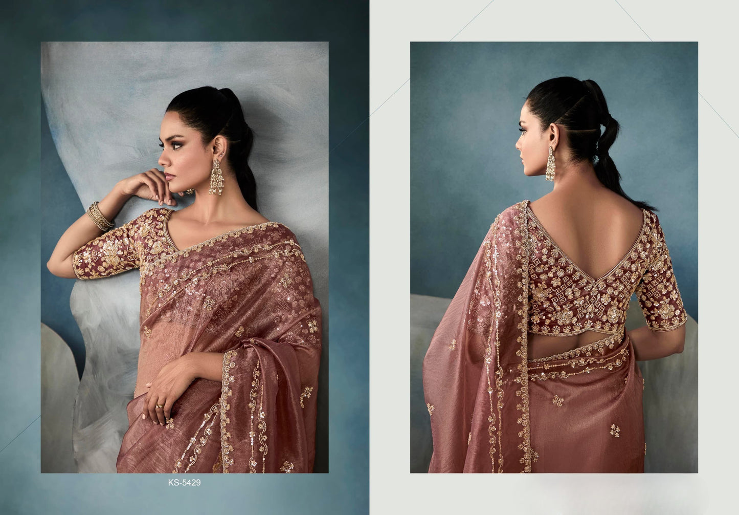 Fancy Party Wear Embroidery Saree