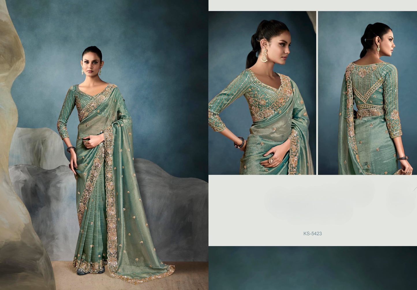 Fancy Party Wear Embroidery Saree