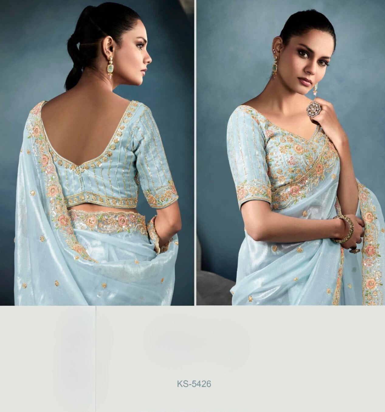 Fancy Party Wear Embroidery Saree