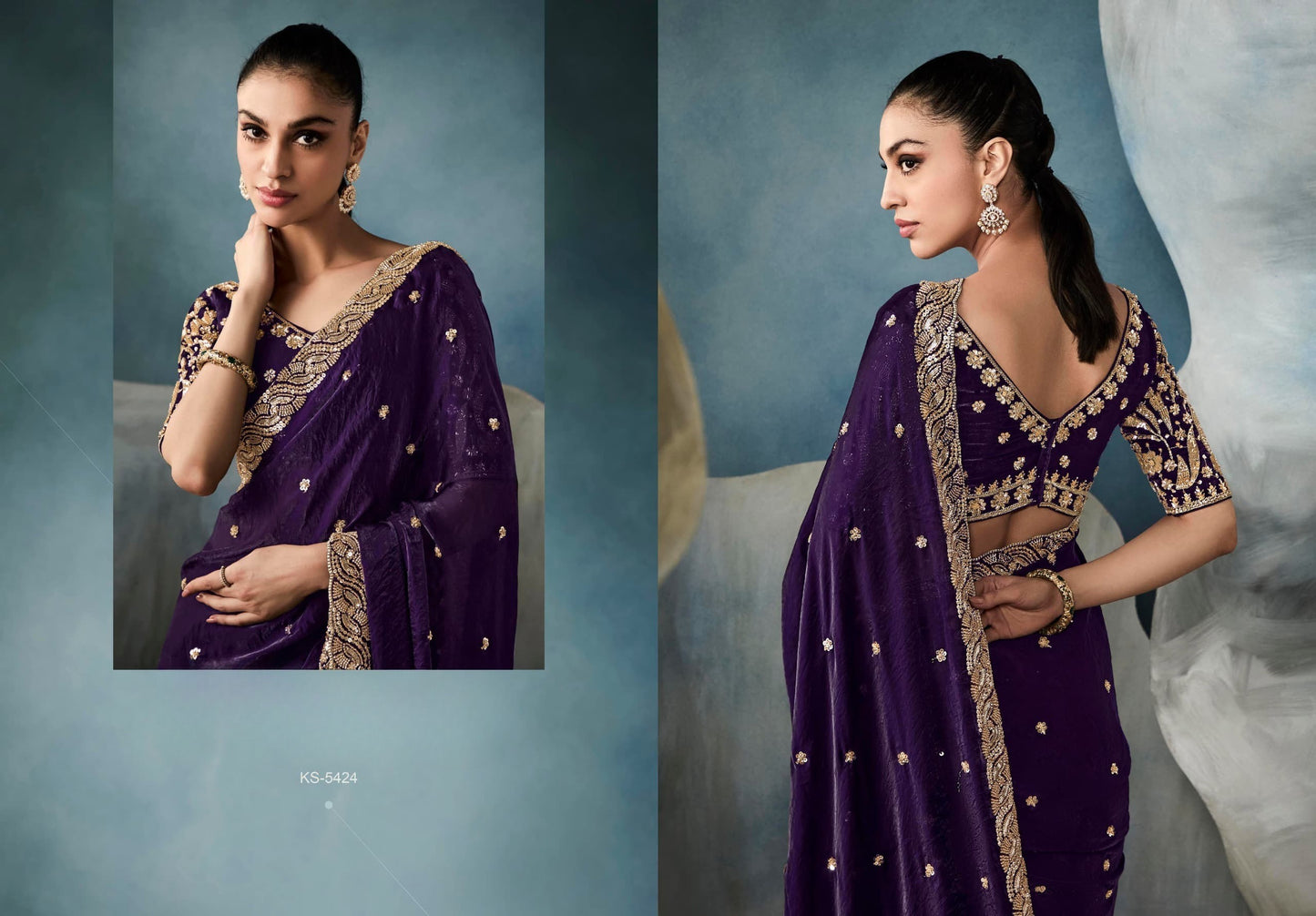 Fancy Party Wear Embroidery Saree