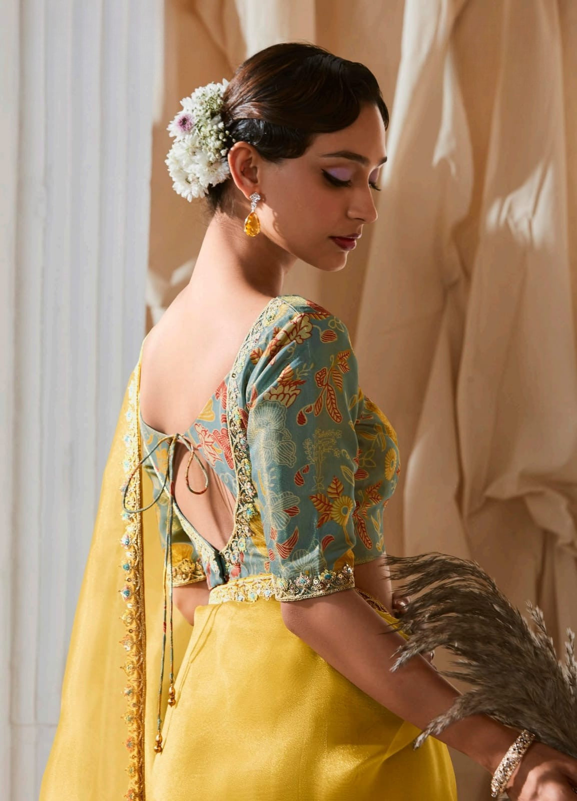 Lace Embroidered Georgette Fancy Saree