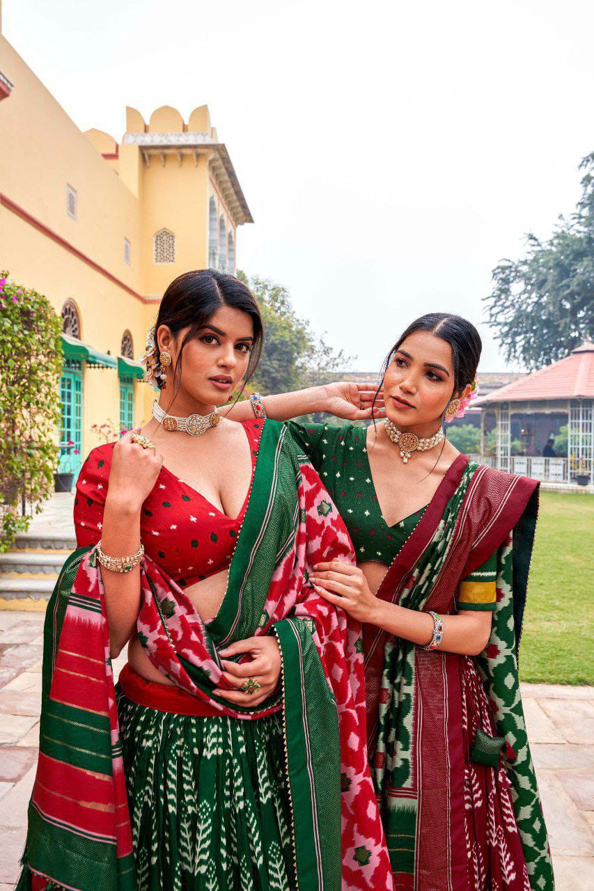 2 Models wearing Lehenga