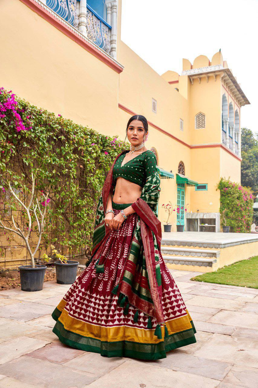 Model wearing Lehenga