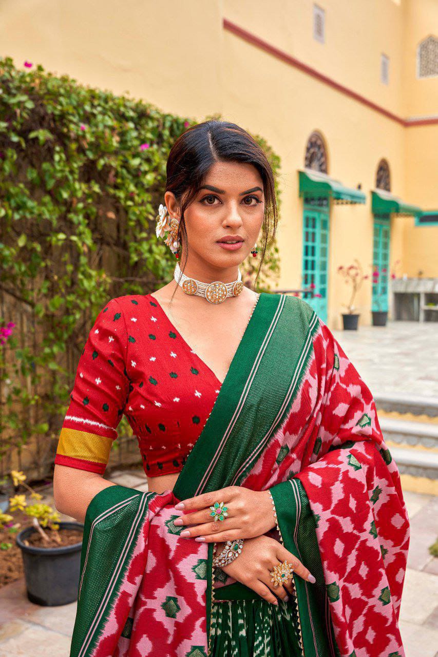 Model wearing Lehenga