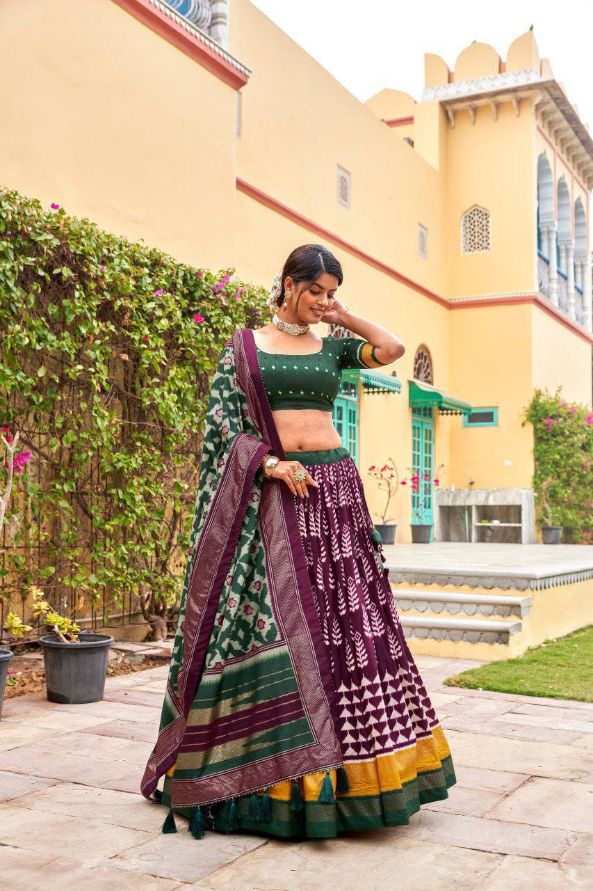 Model wearing Lehenga