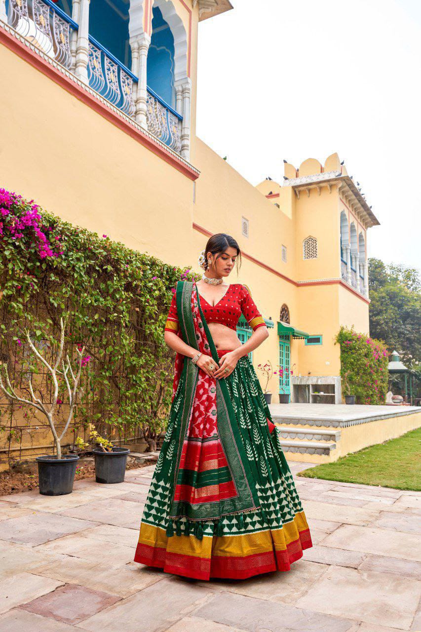 Model wearing Lehenga