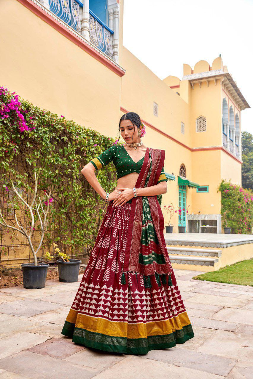 Model wearing Lehenga