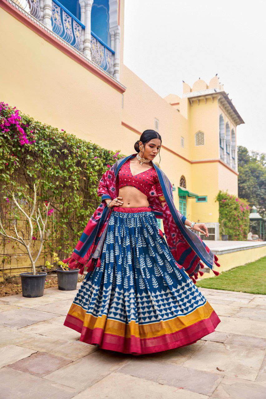 Model wearing Lehenga