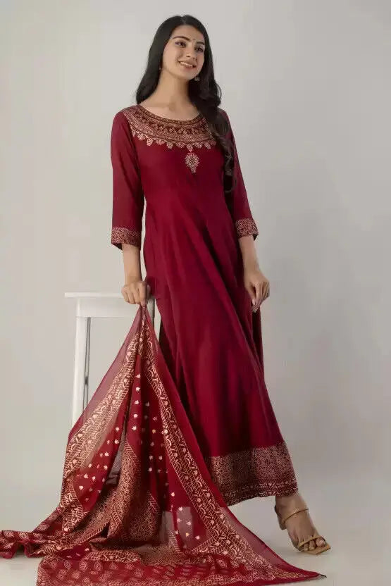 Anarkali Kurta and Dupatta Set