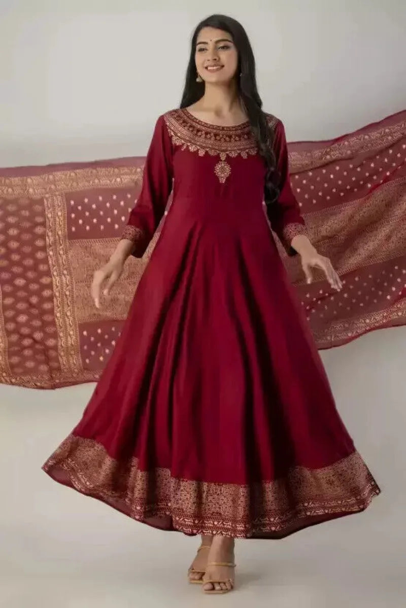 Anarkali Kurta and Dupatta Set