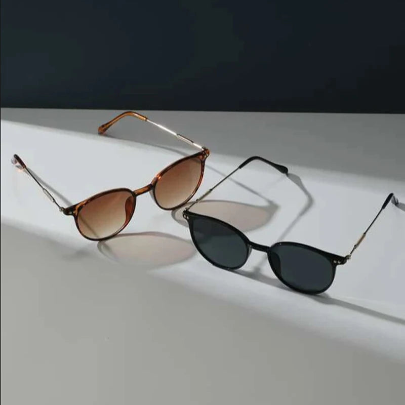 2 Pairs Per Set  Rounded Women Sunglasses