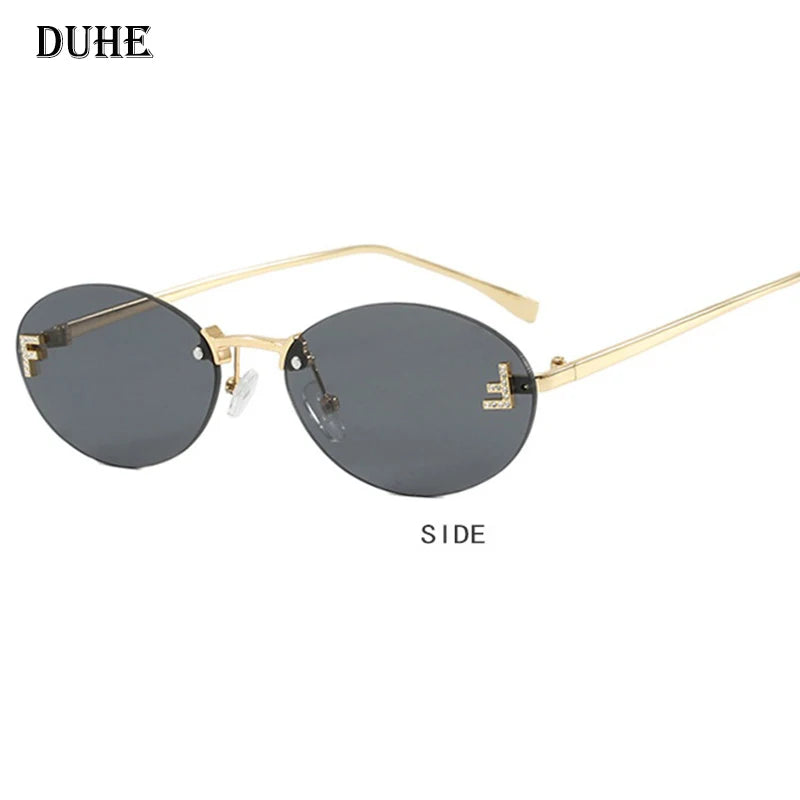 F-Oval Retro Small Frame Sunglasses for Women