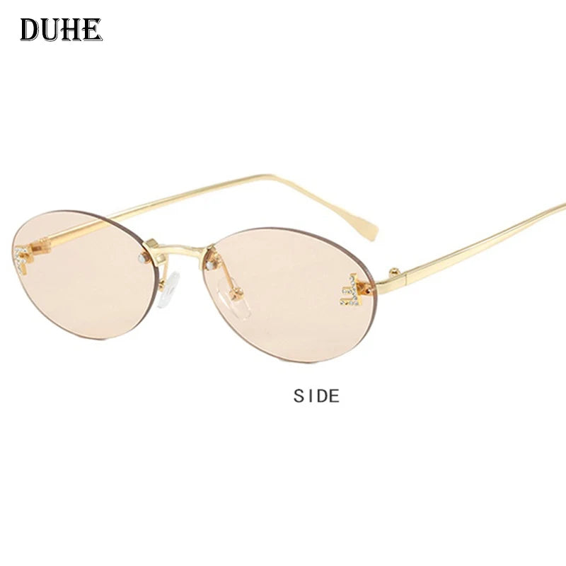 F-Oval Retro Small Frame Sunglasses for Women