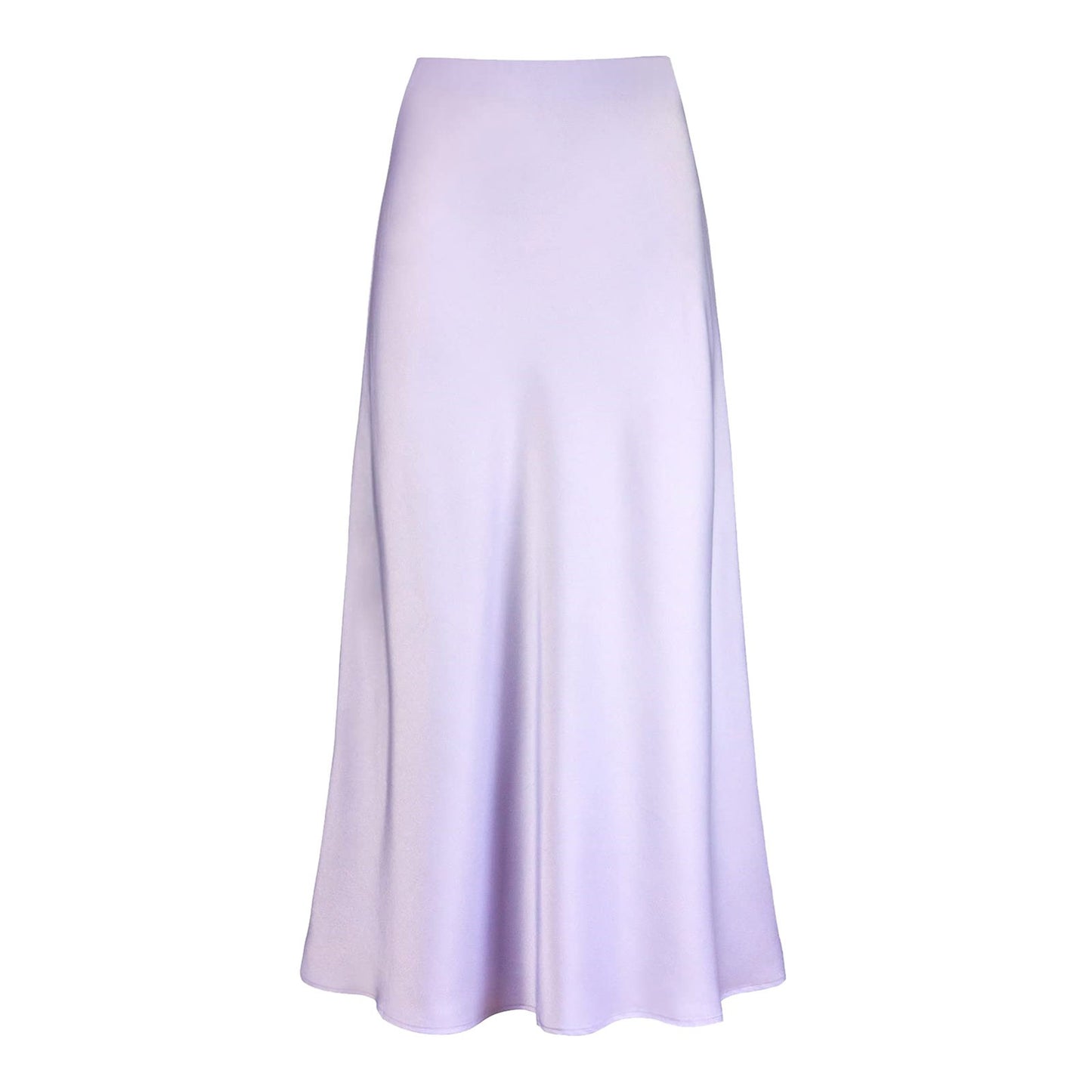 Elegant Silk Satin Skirts For Women High Waisted Skirt New Korean Fashion A-Line Faldas Solid Color Glossy Office Lady Skirts