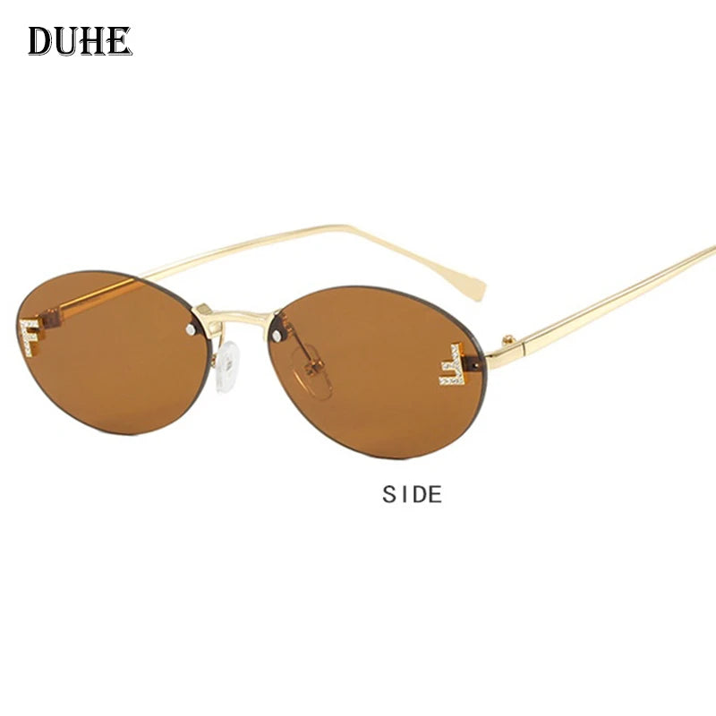 F-Oval Retro Small Frame Sunglasses for Women