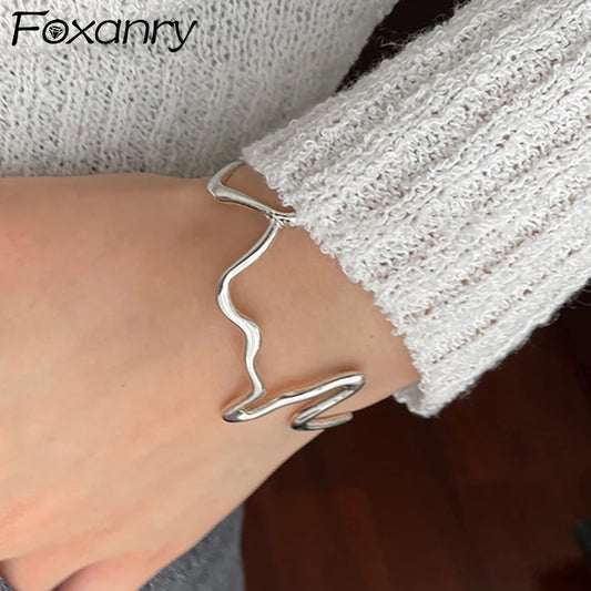 FOXANRY Minimalist Stamp Bracelet