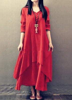 Vintage Long Sleeve Maxi Dresses