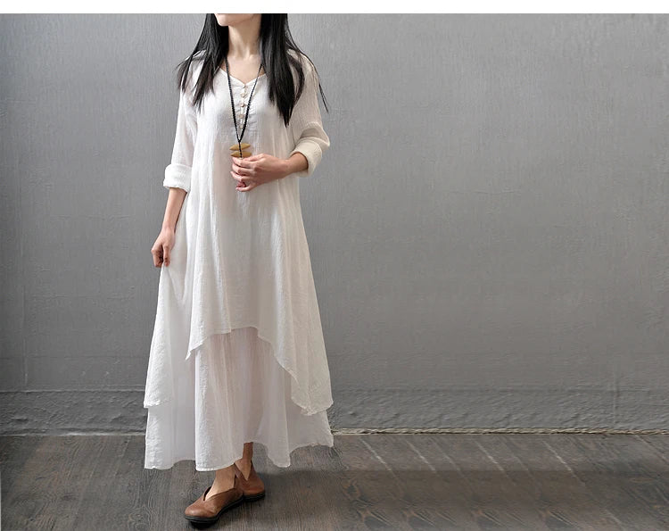 Vintage Long Sleeve Maxi Dresses