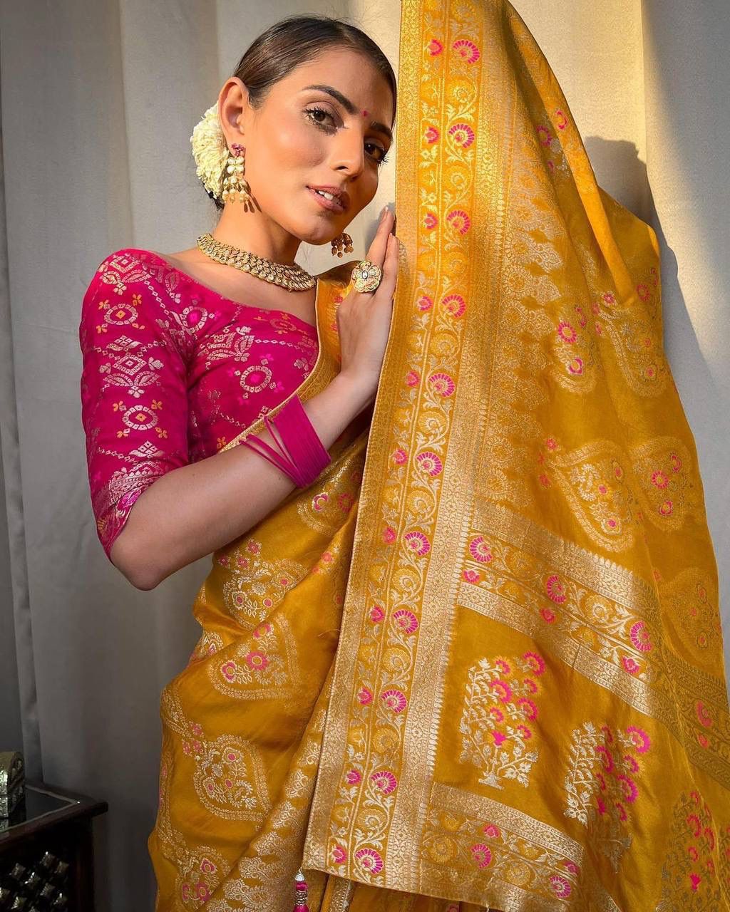 Banarasi Soft Lichi Silk Saree