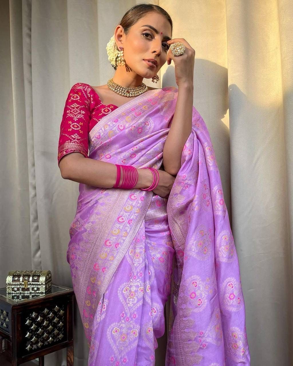 Banarasi Soft Lichi Silk Saree